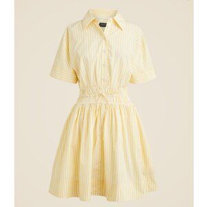 J Crew Shirt Dress Womens 10 Elena Striped Cotton Poplin